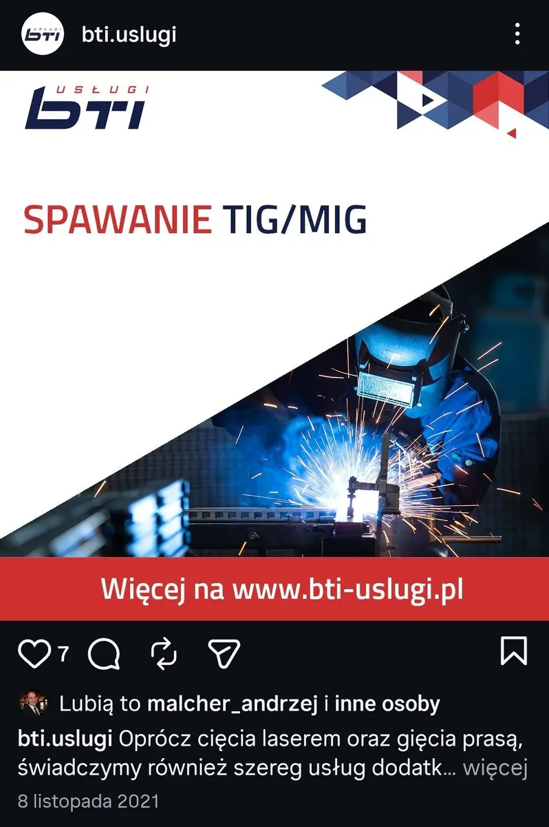 IG BTI IG post BTI Spawanie