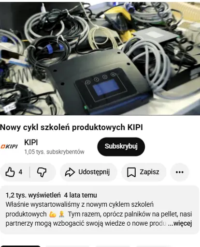 YouTube - szkolenia produktowe KIPI