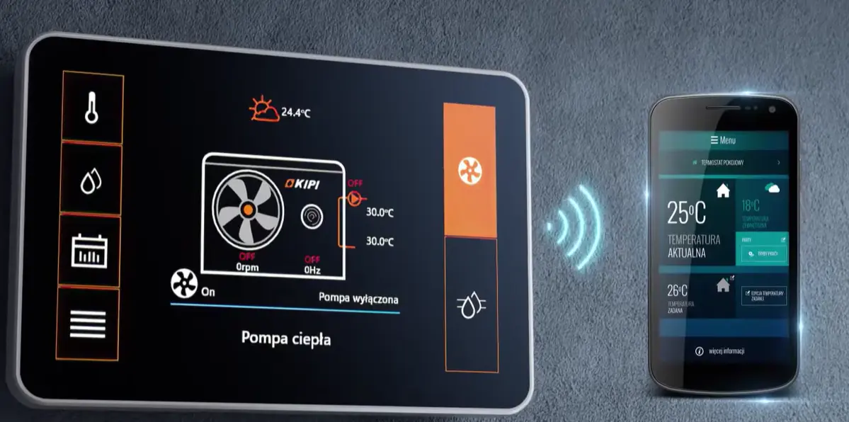 Animacja produktowa KIPI - sterownik pompy ciepła